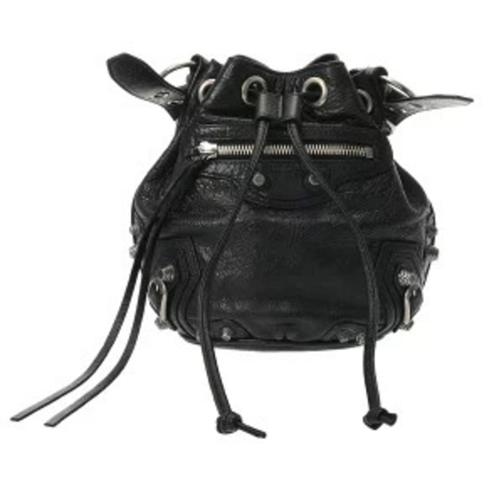 Balenciaga Le Cagoul Black Leather Handbag - Picture 1 of 9